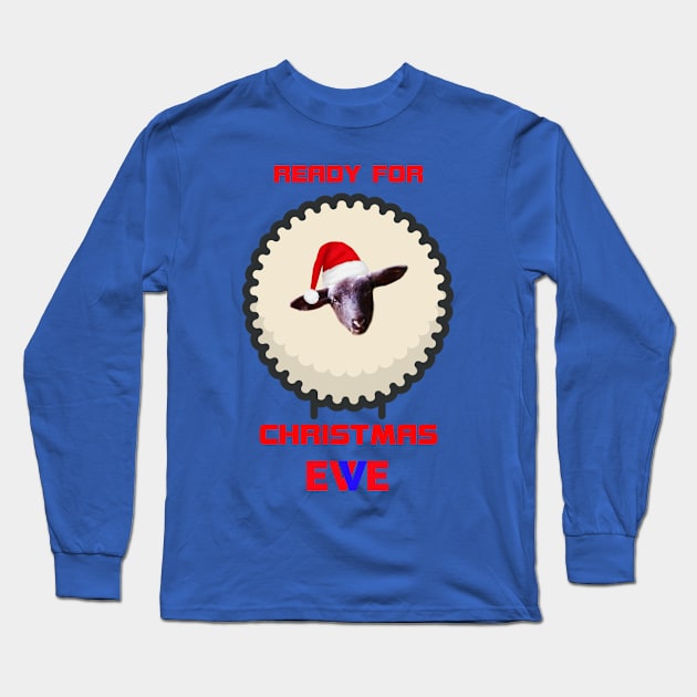 Ready For Christmas Ewe Long Sleeve T-Shirt by Pirino